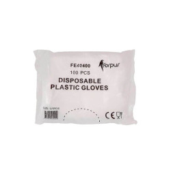 Vienkartinės pirštinės PE 100vnt L dydis