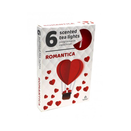 Arbatinės kvepiančios žvakutės Romantica 6vnt