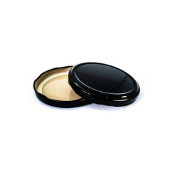 Užsukamas dangtelis Juodos spalvos 66mm