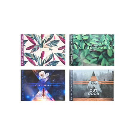 Piešimo sąsiuvinis, A4 formato, 30 lapų