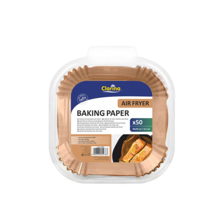 Kepimo popierius karšto oro gruzdintuvei CLARINA 20x20cm, 50vnt