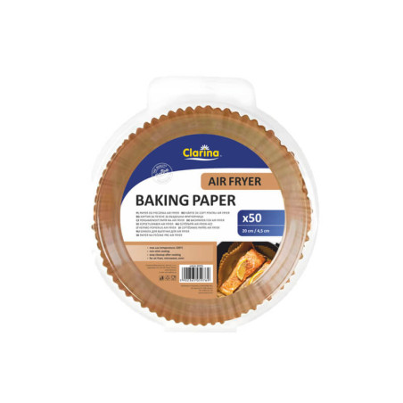 Kepimo popierius karšto oro gruzdintuvei CLARINA 20cm, 50vnt
