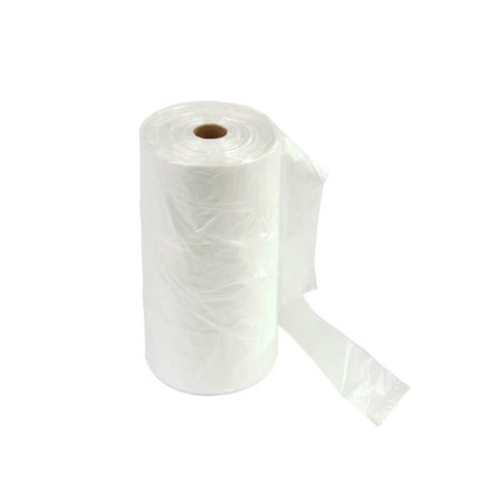 Maišeliai rulone su rankenomis HDPE, 22/6x45cm, 9 mikronai, 500vnt