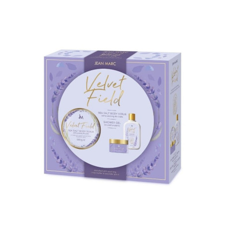 Jean Marc Velvet Field rinkinys UNISEX (kūno šveitiklis 200ml / dušo gelis 250ml)