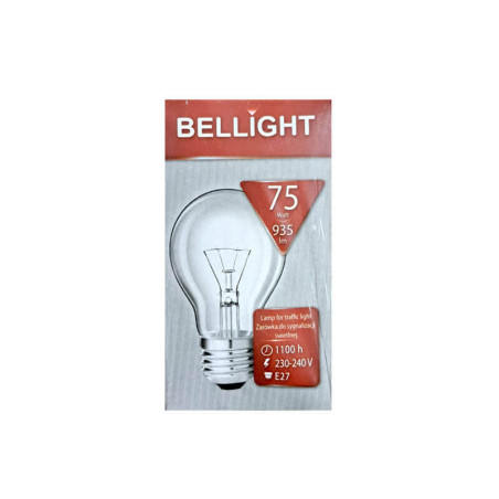 Kaitrinė elektros lemputė BELLIGHT, 75W, E27, 935 liumenai