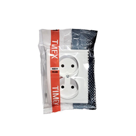 Kištukinis lizdas įleidžiamas, 2 vietų, be įžeminimo