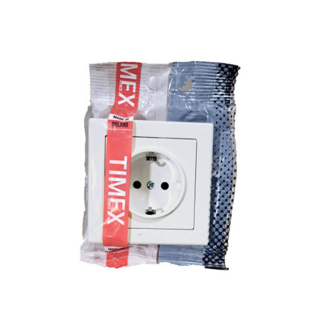 Kištukinis lizdas, įleidžiamas, 1 vietos, su įžeminimu