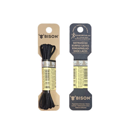 Batraiščiai ploni ir apvalūs juodos spalvos 90cm