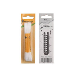 Batraiščiai platūs baltos spalvos 105cm