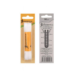 Batraiščiai platūs baltos spalvos 90cm