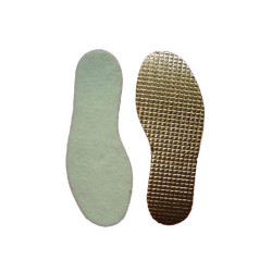 Vidpadžiai natūralios presuotos vilnos su aukso spalvos folijos pagrindu 44 dydis