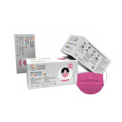 Apsauginės vaikiškos veido kaukės rožinės spalvos 50vnt