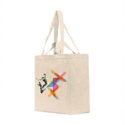 Didelis natūralios spalvos krepšys Freedom su dvigubomis rankenomis