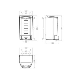 Dozatorius Mediclinics DJ0010F skystam muilui Baltos spalvos 1,1L