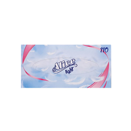 Servetėlės dėžutėje ALICE 110 vnt, 2 sluoksniai, celiuliozė