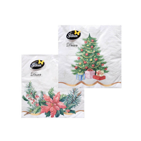 Stalo servetėlės Decor Kalėdos 33x33cm, 3 sluoksniai, 18vnt