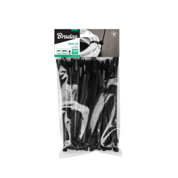 Lengvai surišami nailoniniai dirželiai juodos spalvos 3,6x150mm 100vnt