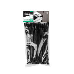 Lengvai surišami nailoniniai dirželiai laidams juodo spalvos 4,8x250mm 100vnt