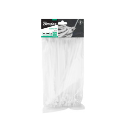 Lengvai surišami nailoniniai dirželiai laidams baltos spalvos  4,8x250mm 100vnt