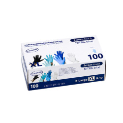 Vienkartinės nitrilinės pirštinės TOPGLOVE XL dydis, mėlynos spalvos 100vnt