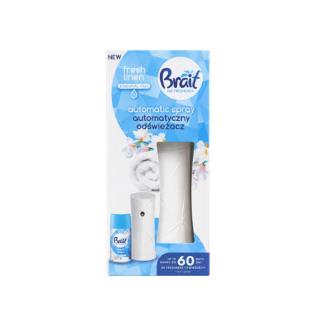 Oro gaiviklio BRAIT rinkinys Fresh Linen 250ml su automatiniu baltu dozatoriumi