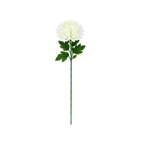 Dirbtinė chrizantema baltos spalvos žiedu 70cm