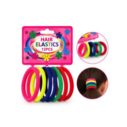 Plaukų gumytės NEON 5x0,8cm 6vnt