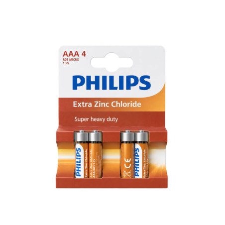 Elementas Philips R3 1,5V, AAA 4vnt