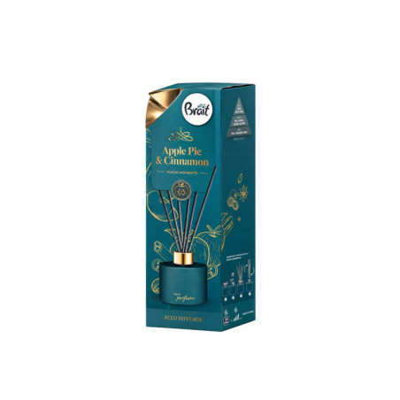 Dekoratyvinis oro gaiviklis su lazdelėmis Brait Apple Pie & Cinnamon 100ml