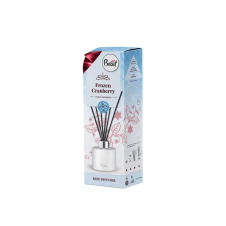 Dekoratyvinis oro gaiviklis su lazdelėmis Brait Frozen Cranberry 100ml