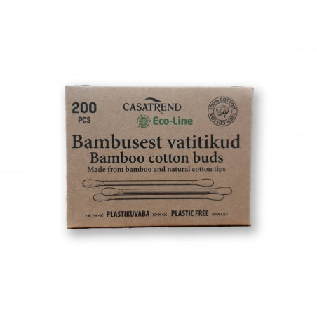 Bambukiniai higieniniai vatos pagaliukai Casatrend Eco-Line 200vnt