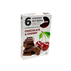 Arbatinės kvepiančios žvakutės Chocolate Cherry 6vnt