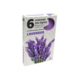 Arbatinės kvepiančios žvakutės Lavender 6vnt