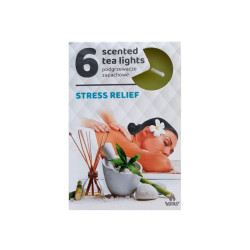 Arbatinės kvepiančios žvakutės Stress Relief 6vnt
