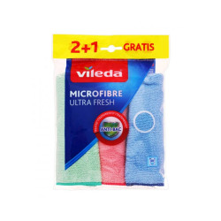 Mikropluošto šluostės Vileda Ultra Fresh 2+1vnt