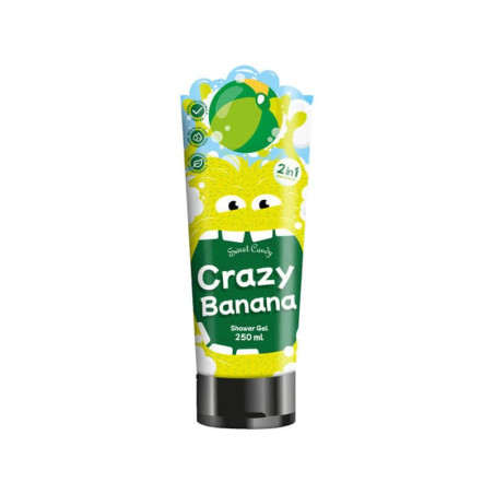 Dušo gelis vaikams SWEET CANDY Crazy Banana 250ml