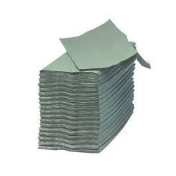 Popieriniai rankšluosčiai žalios spalvos ZZ forma, 200 lapelių, 1 sluoksnio, MgO
