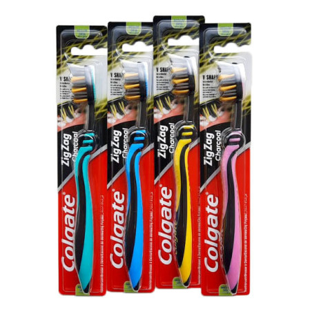 Dantų šepetėlis Colgate Zig Zag Charcoal Medium