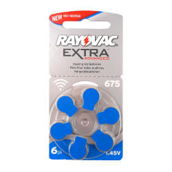 Elementas RAYOVAC baterija klausos aparatams EXTRA 675-6BL