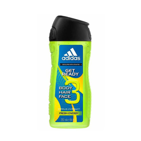 Adidas dušo gelis vyrams Get Ready 3in1 250 ml