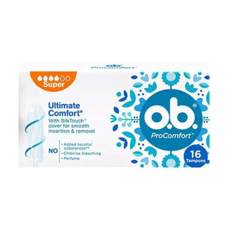 Tamponai O.B. ProComfort Super, 16 vienetų