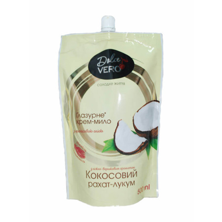 Skystas kreminis muilas-papildymas Dolce Vero kokosų 500ml