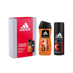 Adidas Team Force rinkinys vyrams (deo 150ml / plaukų ir kūno šampūnas/gelis 250ml)