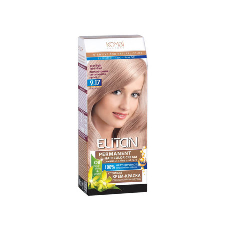 Plaukų dažai ELITAN Pearl light light blond Nr. 9.17