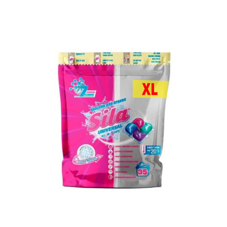 Skalbimo kapsulės SILA universal 35vnt x 21g