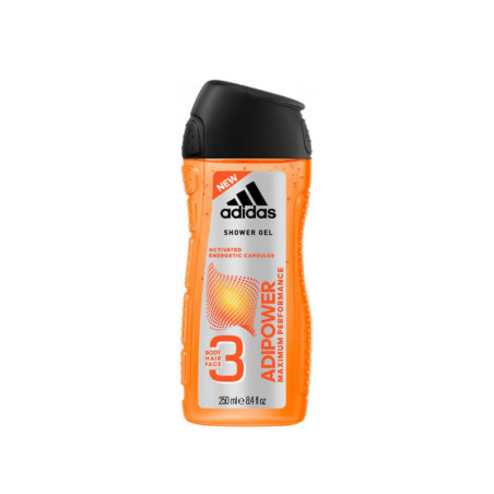 Dušo gelis vyrams Adidas Adipower 3in1 250ml