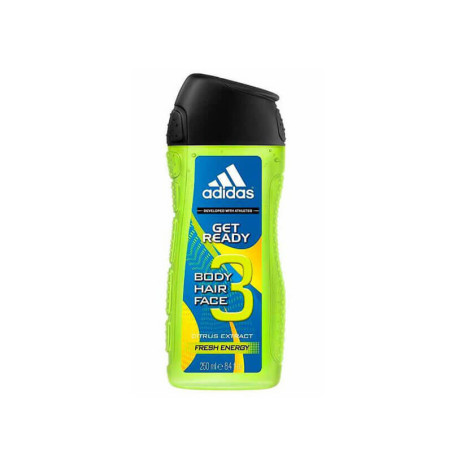 Adidas dušo gelis vyrams Get Ready 3in1 250ml