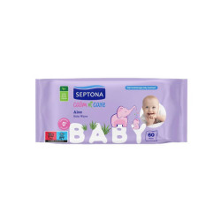 Drėgnos servetėlės visai šeimai Septona Aloe Vera 60vnt