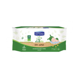 Drėgnos servetėlės vaikams SEPTONA ecolife Medetka 60vnt