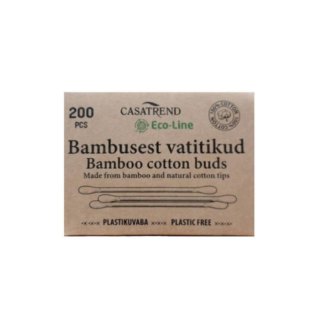 Bambukiniai higieniniai vatos pagaliukai Casatrend Eco-Line 200vnt